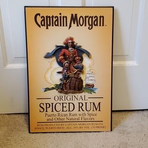 Captain Morgan Wooden Sign Mancave Bar Art